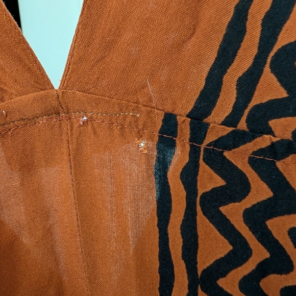 Guadalupe Designs Brown and White Patterned Maxi Dress - Picture 6 of 6